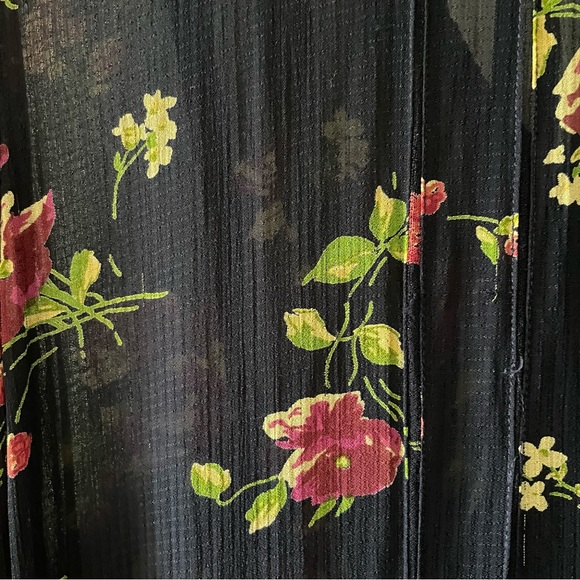 Vintage April Cornell Floral Sheer Midi Dress - Picture 10 of 16